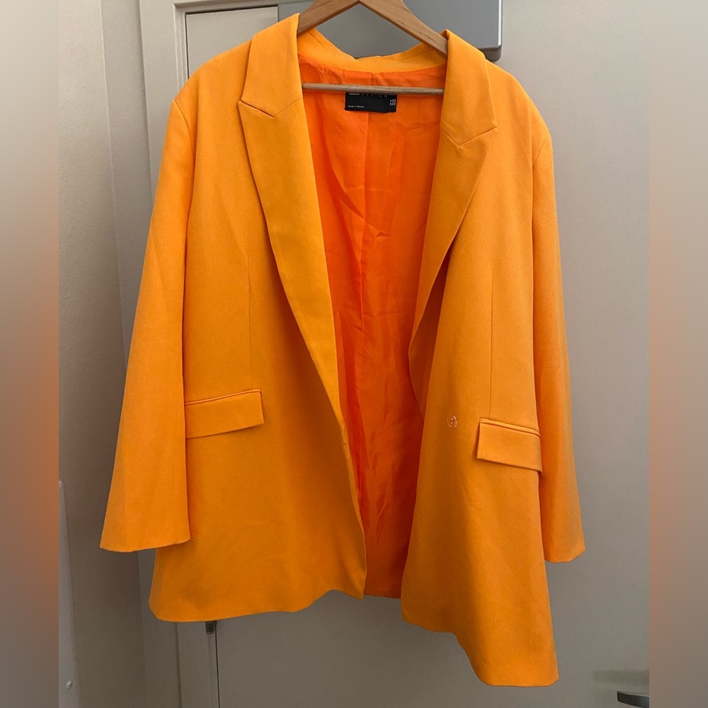 ASOS Orange Oversized Blazer Sz 14